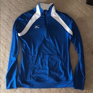 Blue Mizuno quarter zip jacket